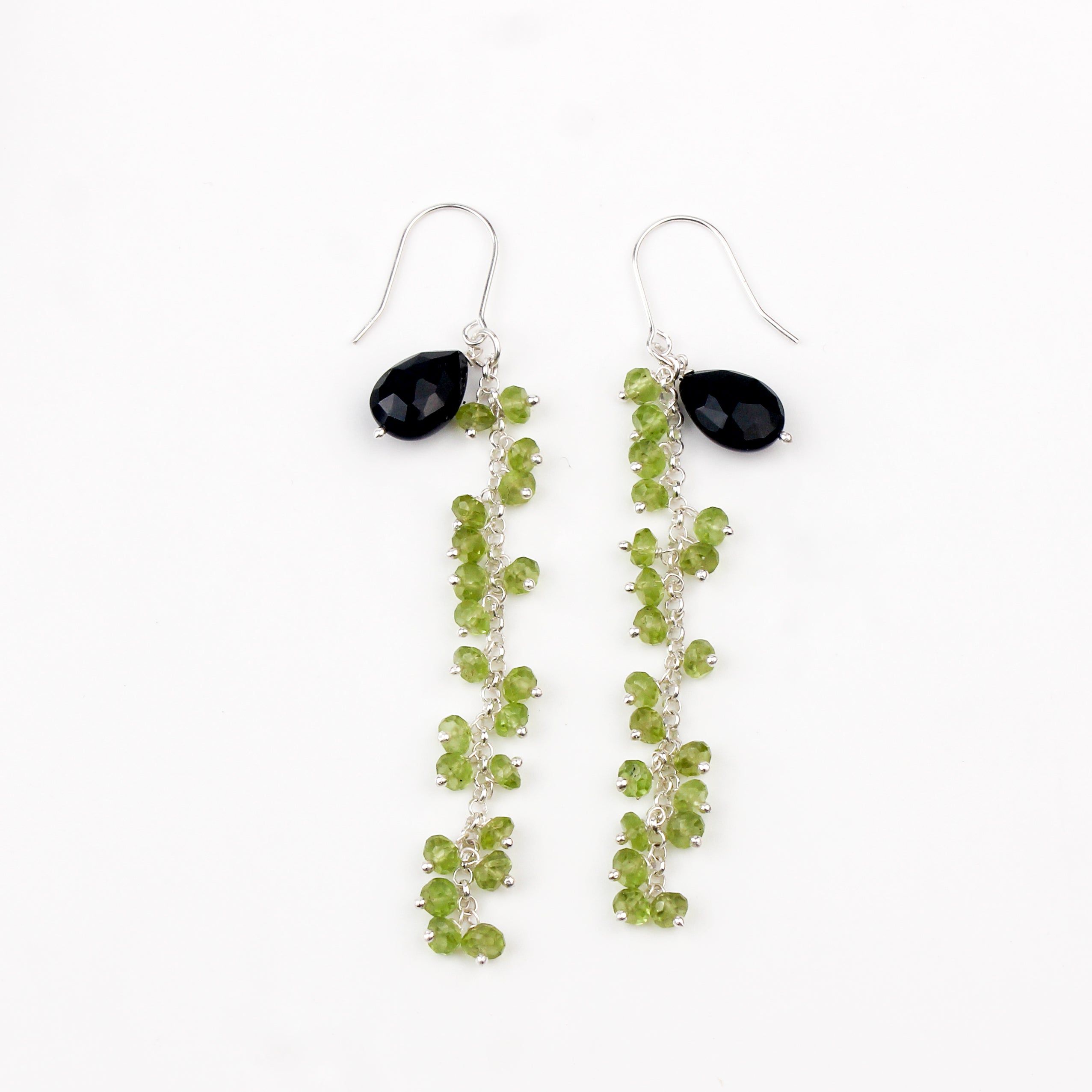 Black Spinel and Peridot Earrings (Project Handmade)