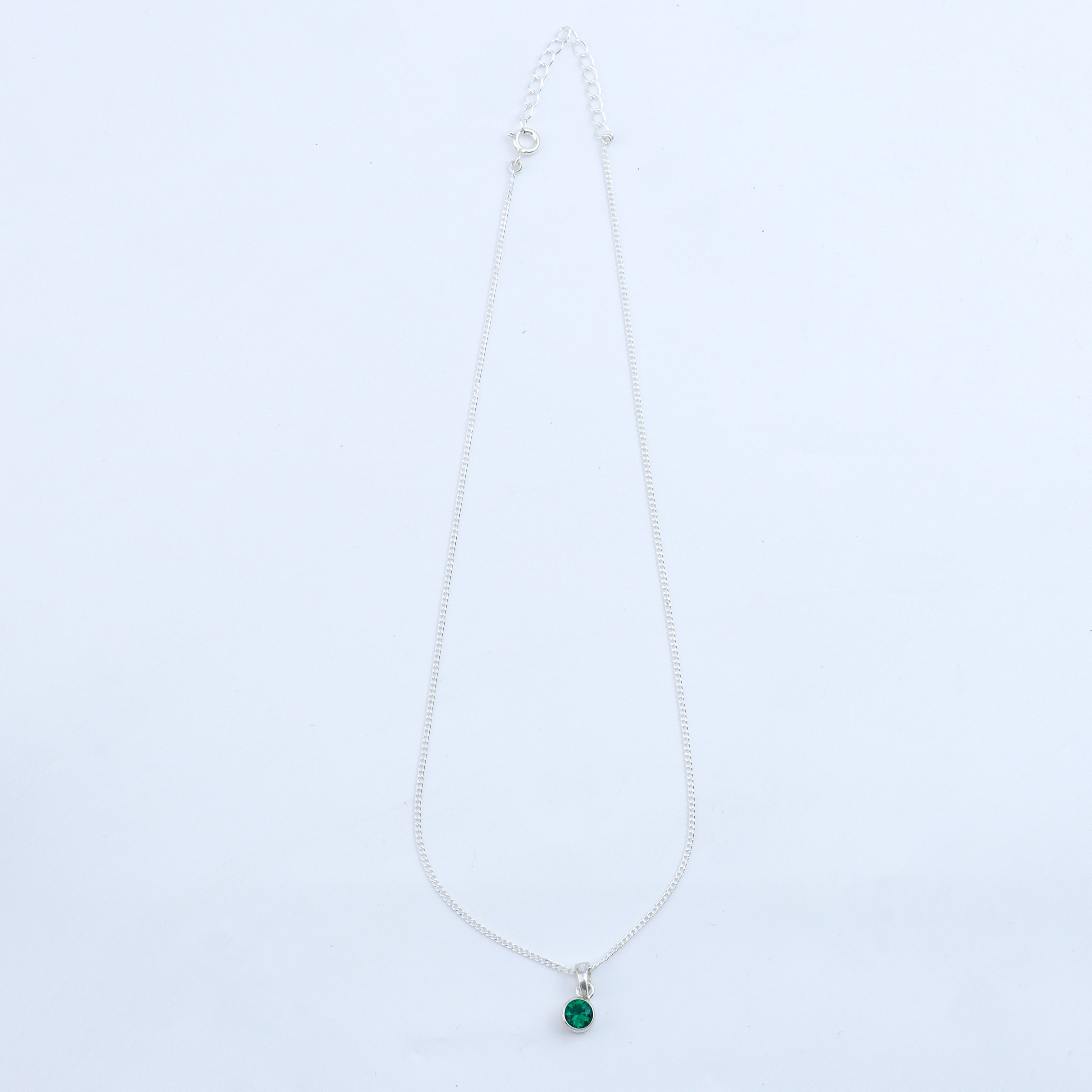 Green CZ Pendant Necklace