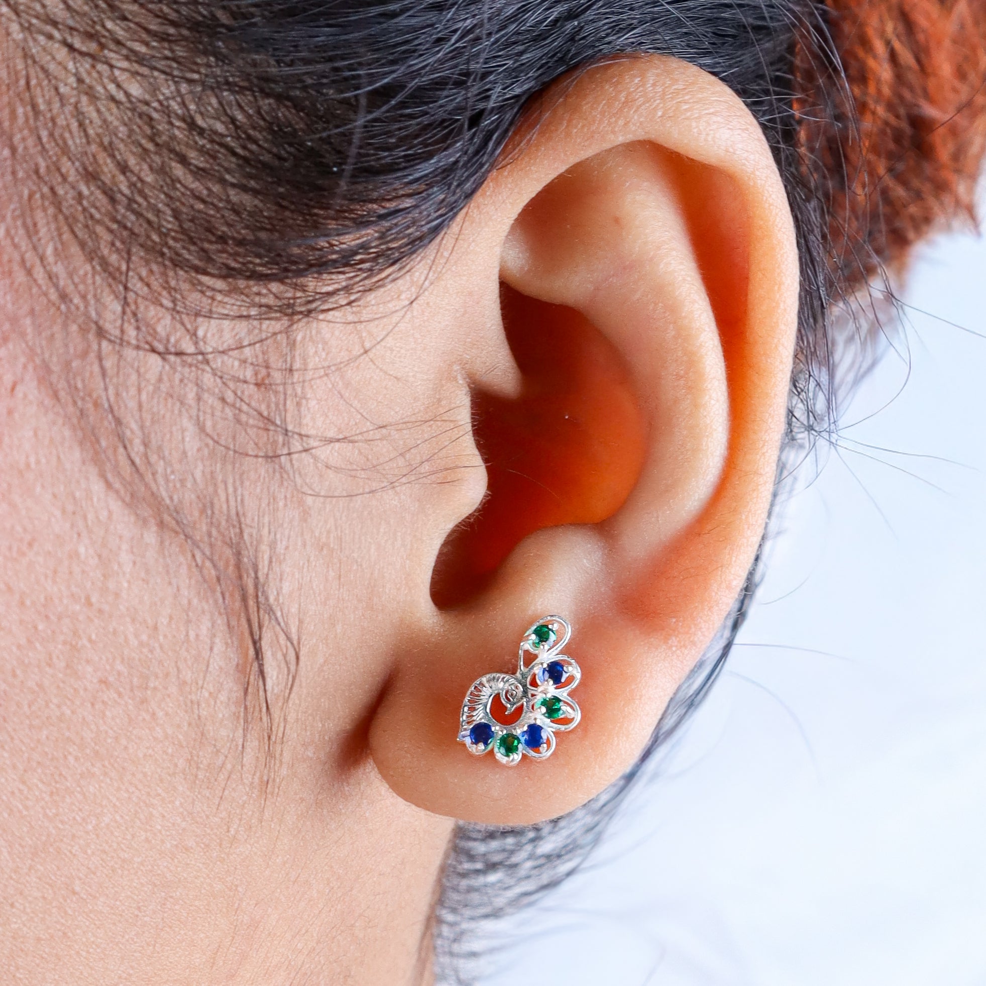 CZ Peacock Earring