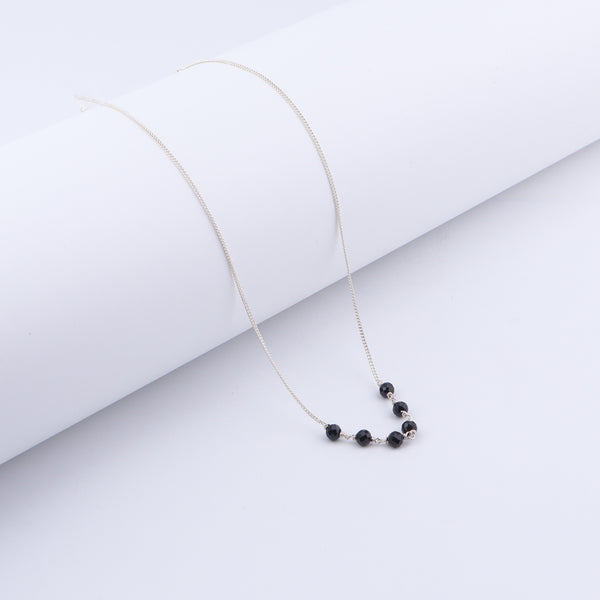 Handmade Silver Mangalsutra : Spinel ganthan