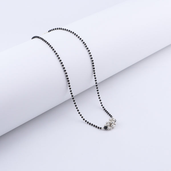Silver Bead Black Spinel Chain Mangalsutra