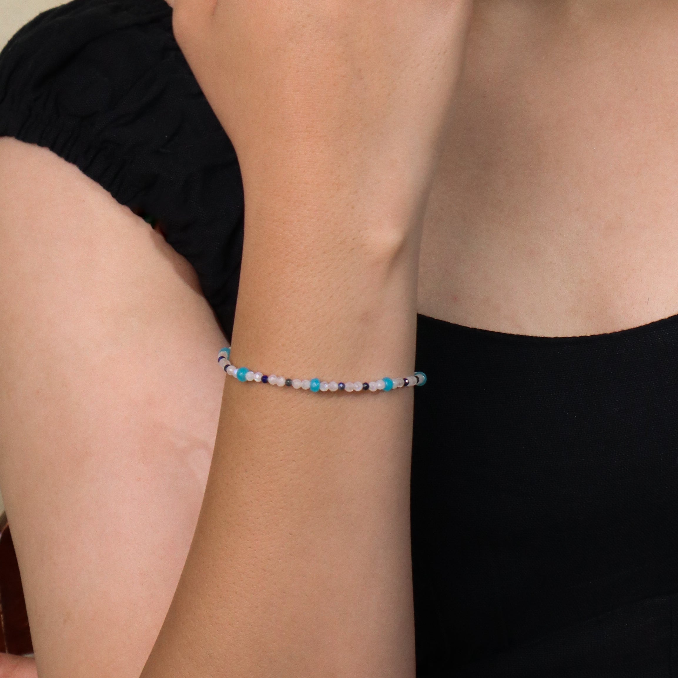 Dainty Silver Evil Eye Bracelet