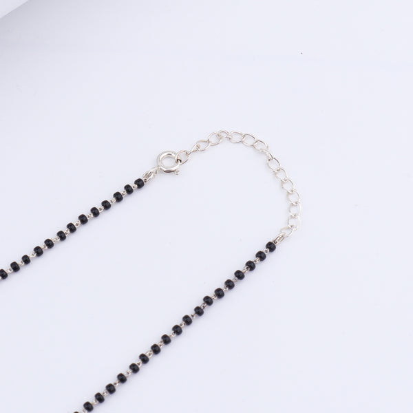 Silver Flower Mangalsutra