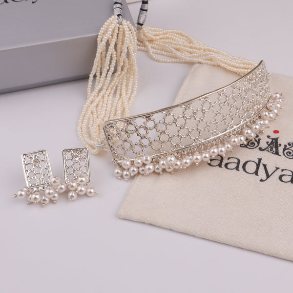 Pearl Jharoka Nakshi Choker Set (Made to Order)