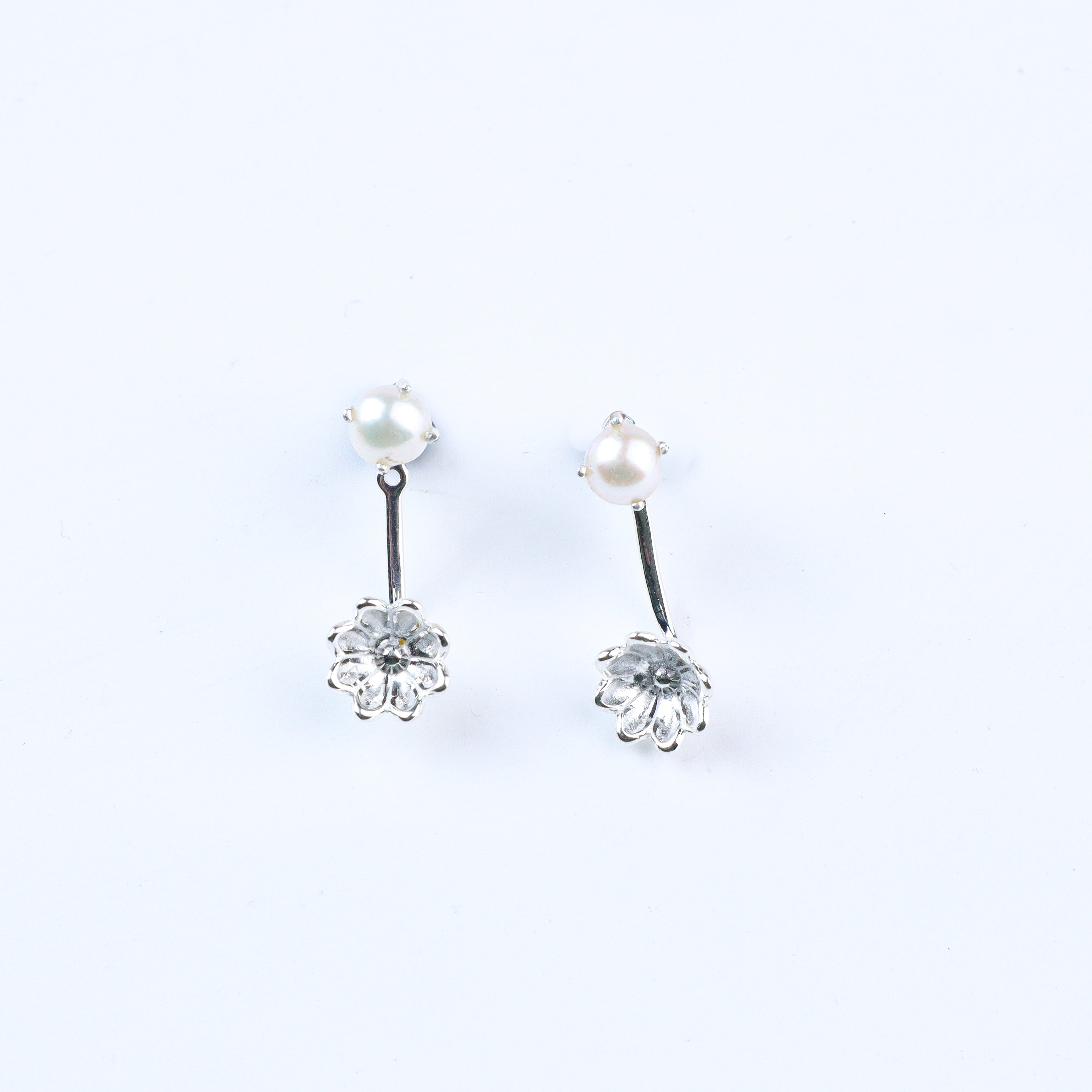 Pearl Flower Jacket Earring