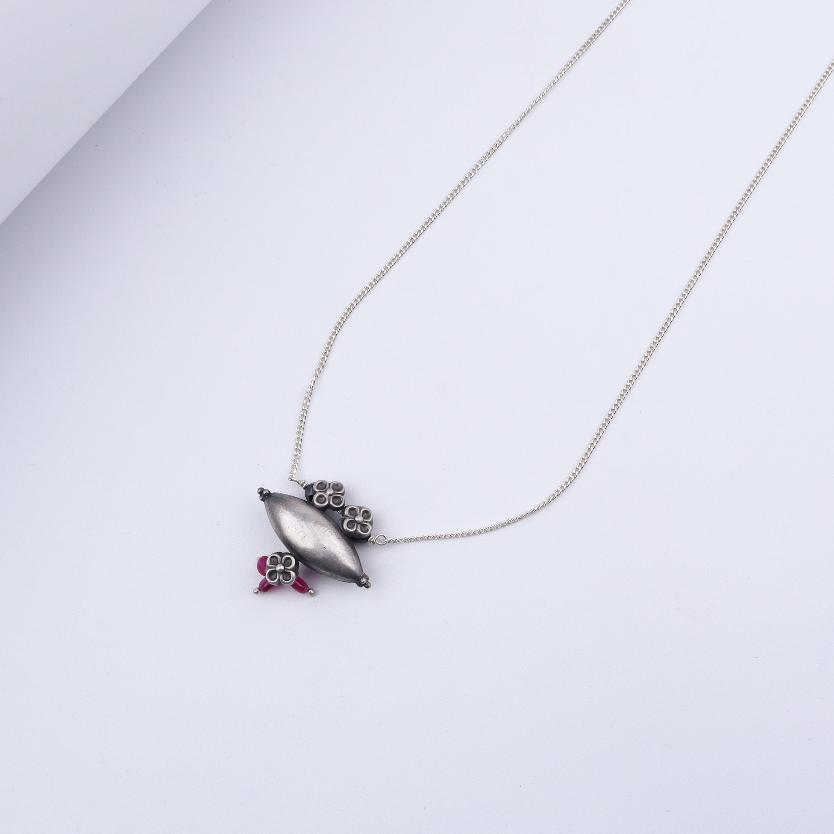 Silver Chain Tribal Motif Mangalsutra