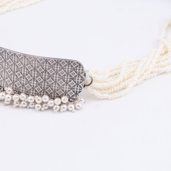 Nakshi Choker Set with Pearls