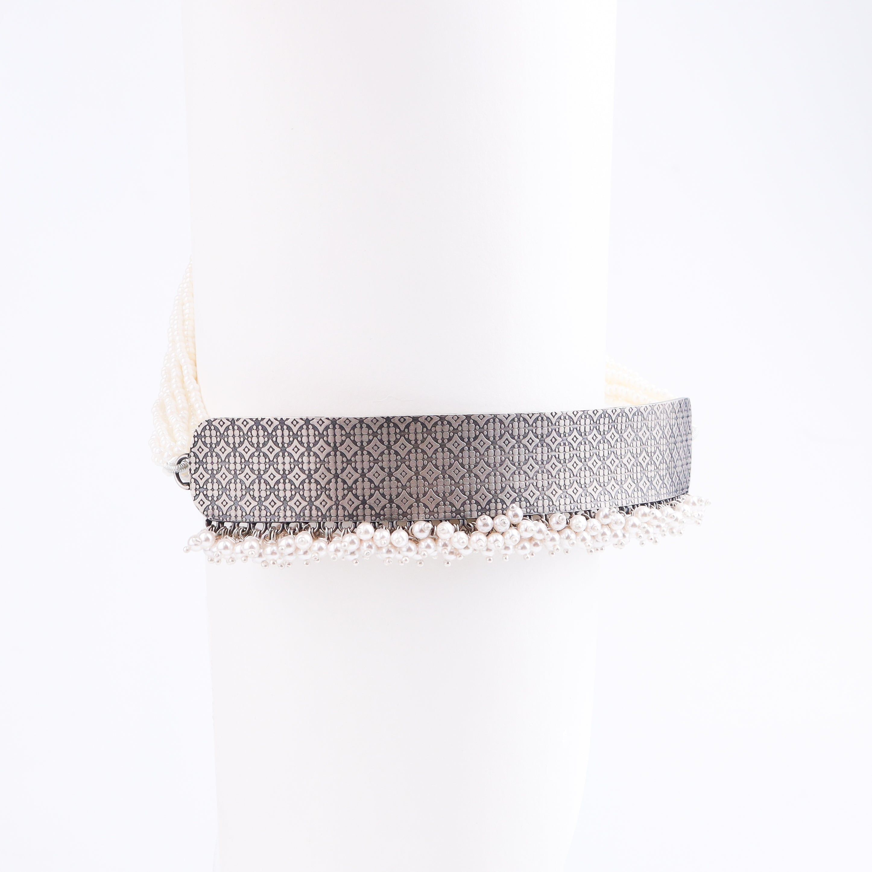 Nakshi Choker Set with Pearls