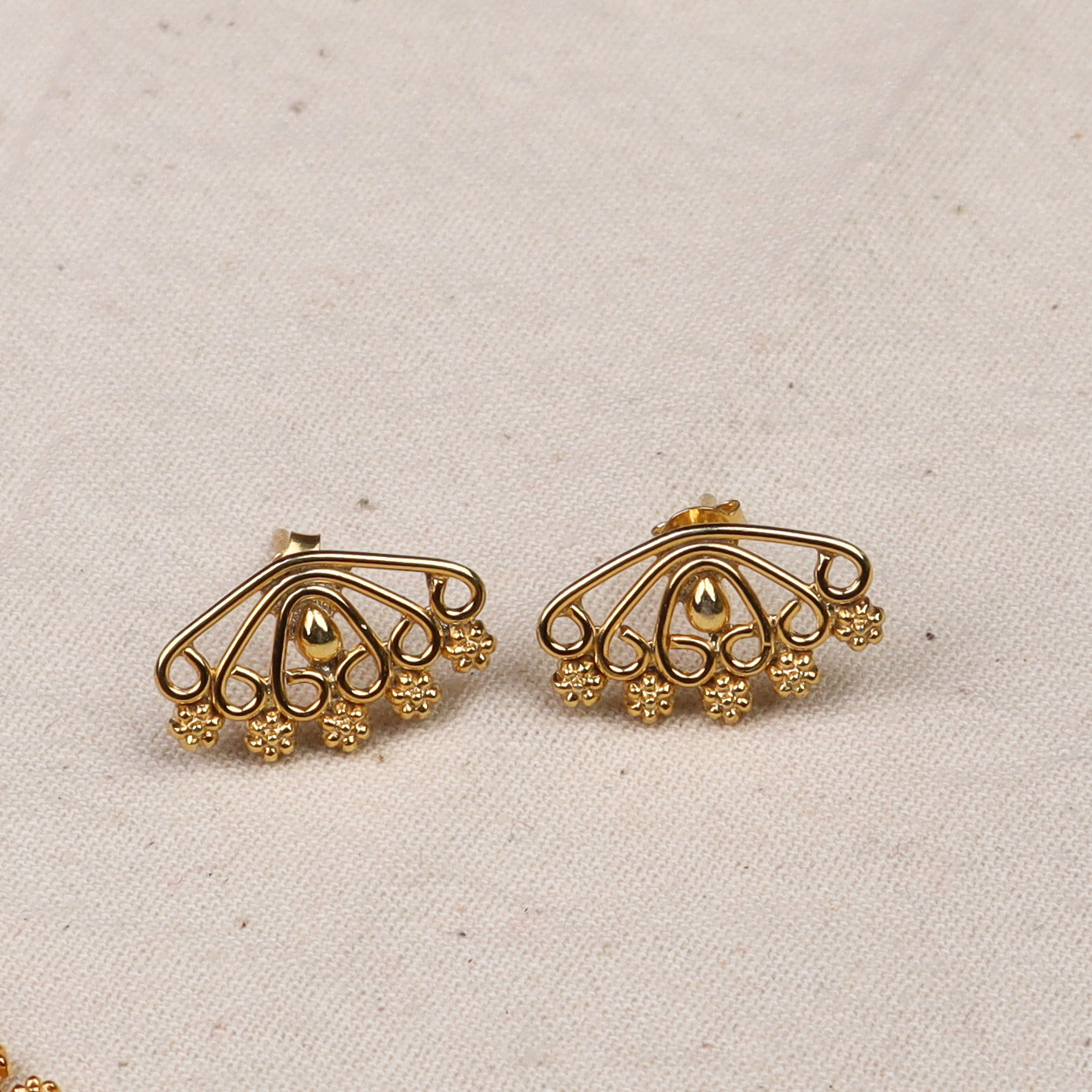 Silver Padma Nakshi Set | 92.5 Silver | 22K Gold Plated