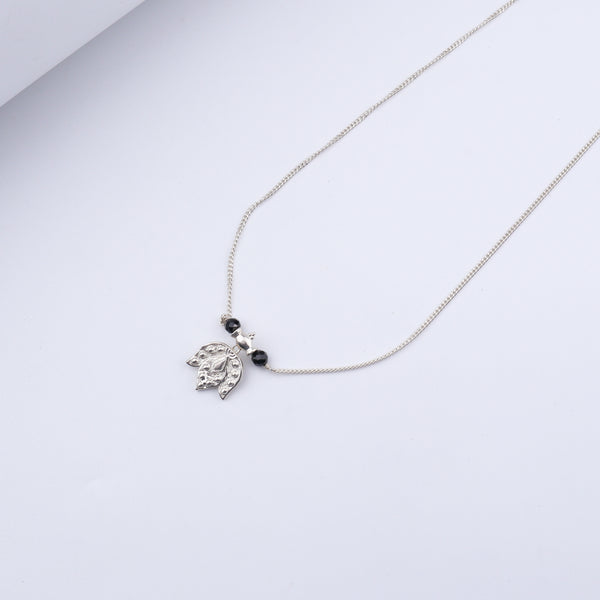Silver Saaj motif Mangalsutra