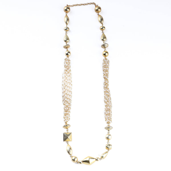 Angled view of the 22K gold-plated fashion set highlighting its coordinated design, elegant structure, and polished gold finish