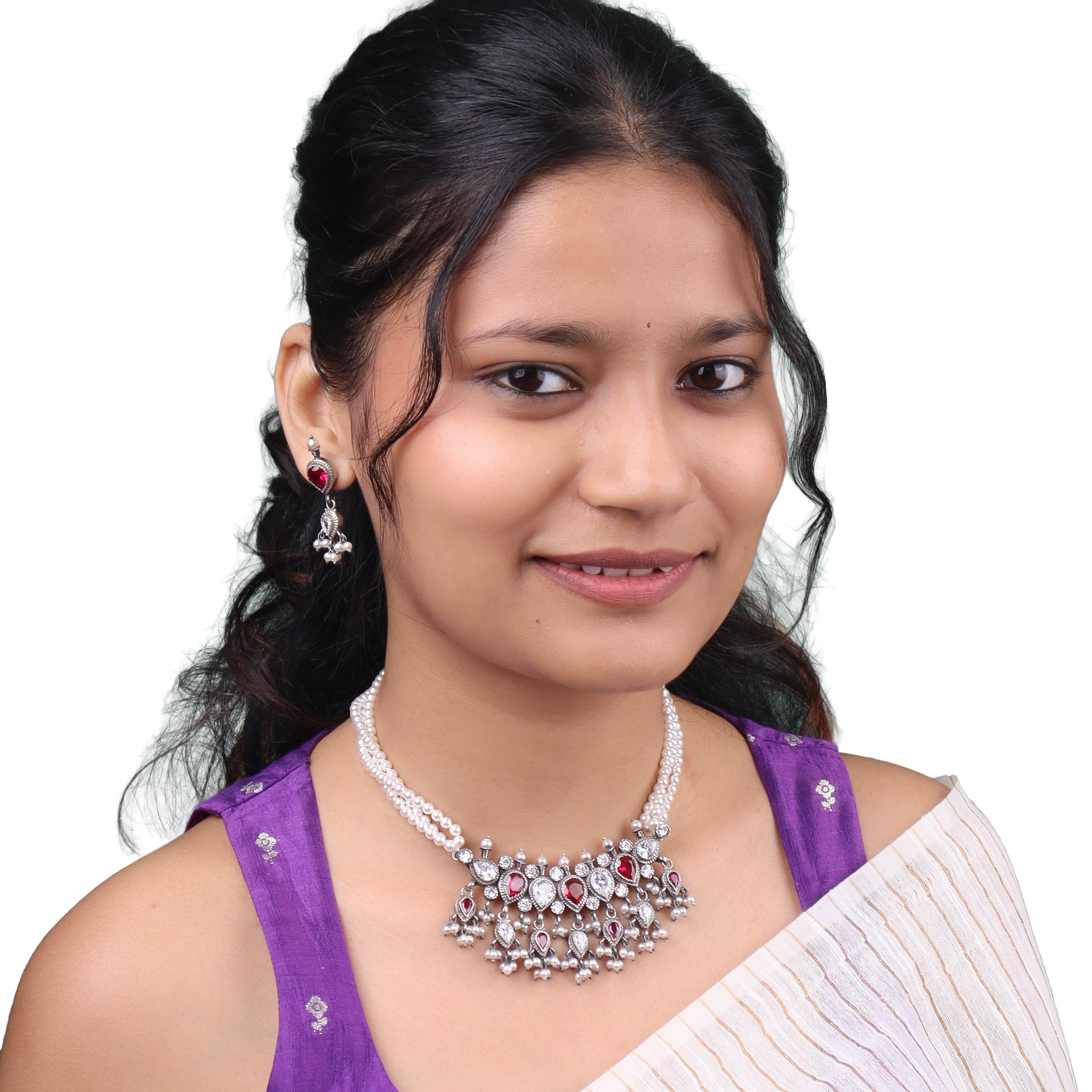 Mithila’s Favourite Tanmani Set with Pearls