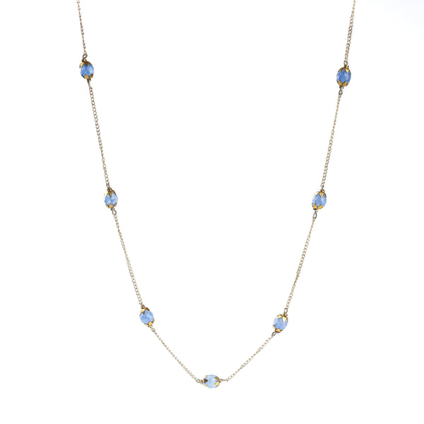 Model wearing 22K gold-plated fashion necklace for a sophisticated and elegant jewellery look