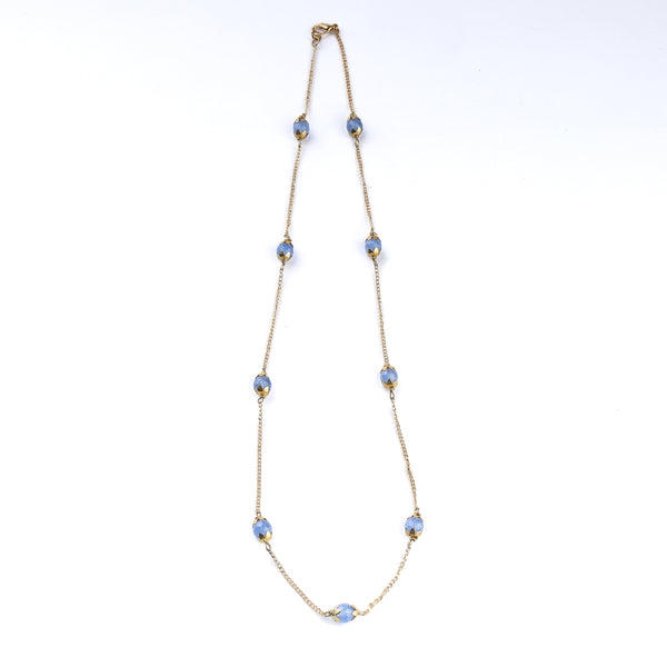 Detailed view of a 22K gold-plated fashion necklace highlighting intricate motifs, textured detailing, and premium 22K gold-plated finish