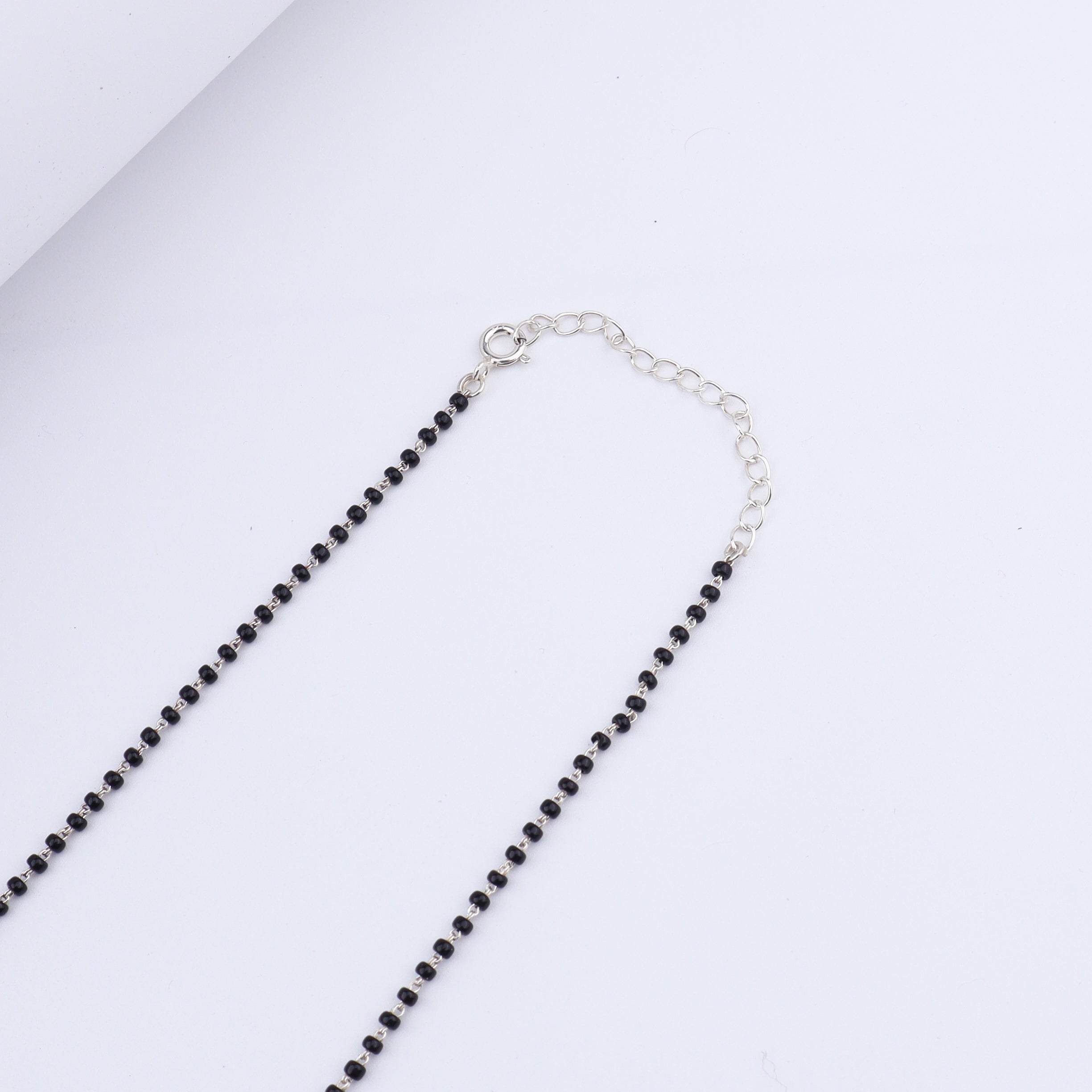 Silver Half Flower Mangalsutra
