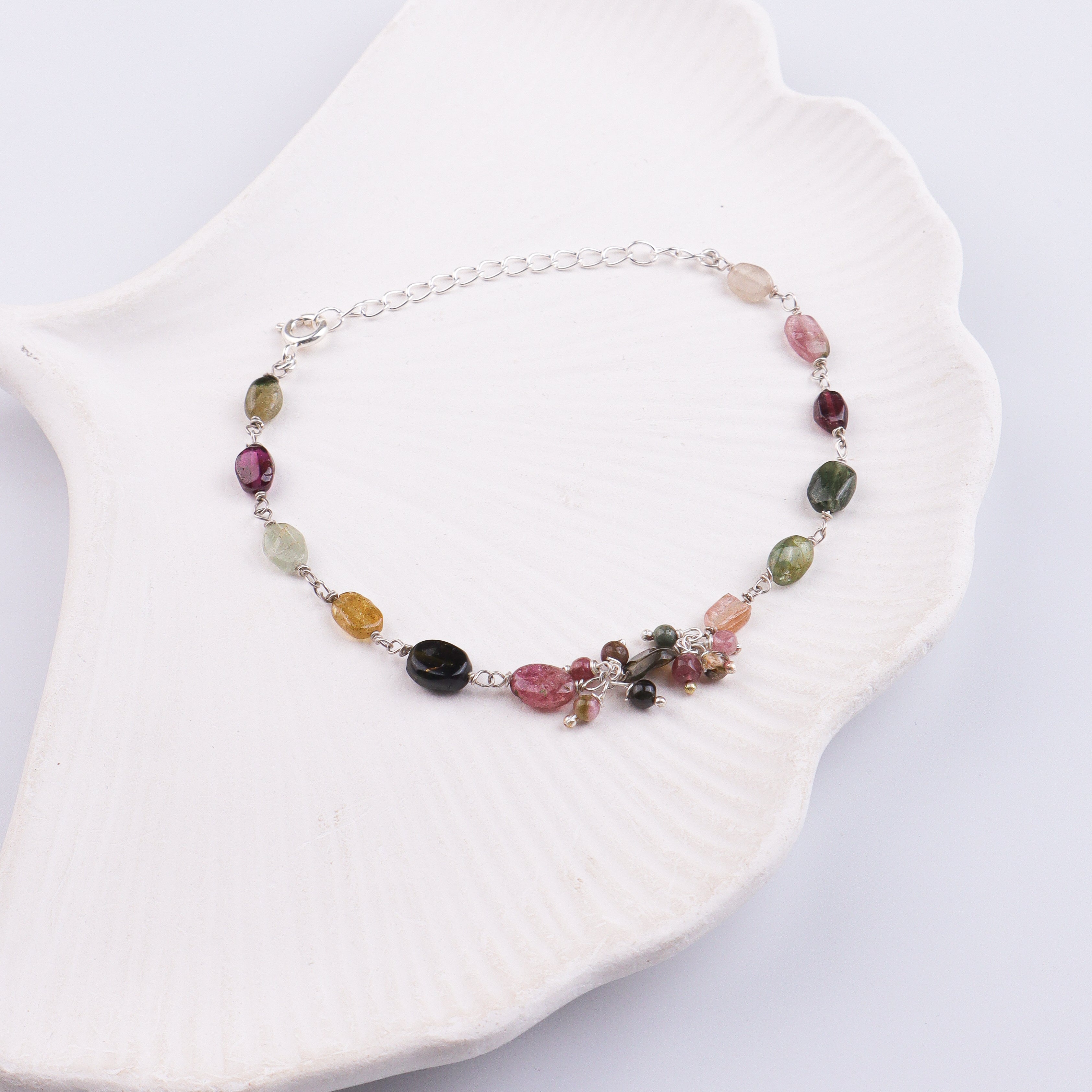 Tourmaline Silver Bracelet (Project Handmade)