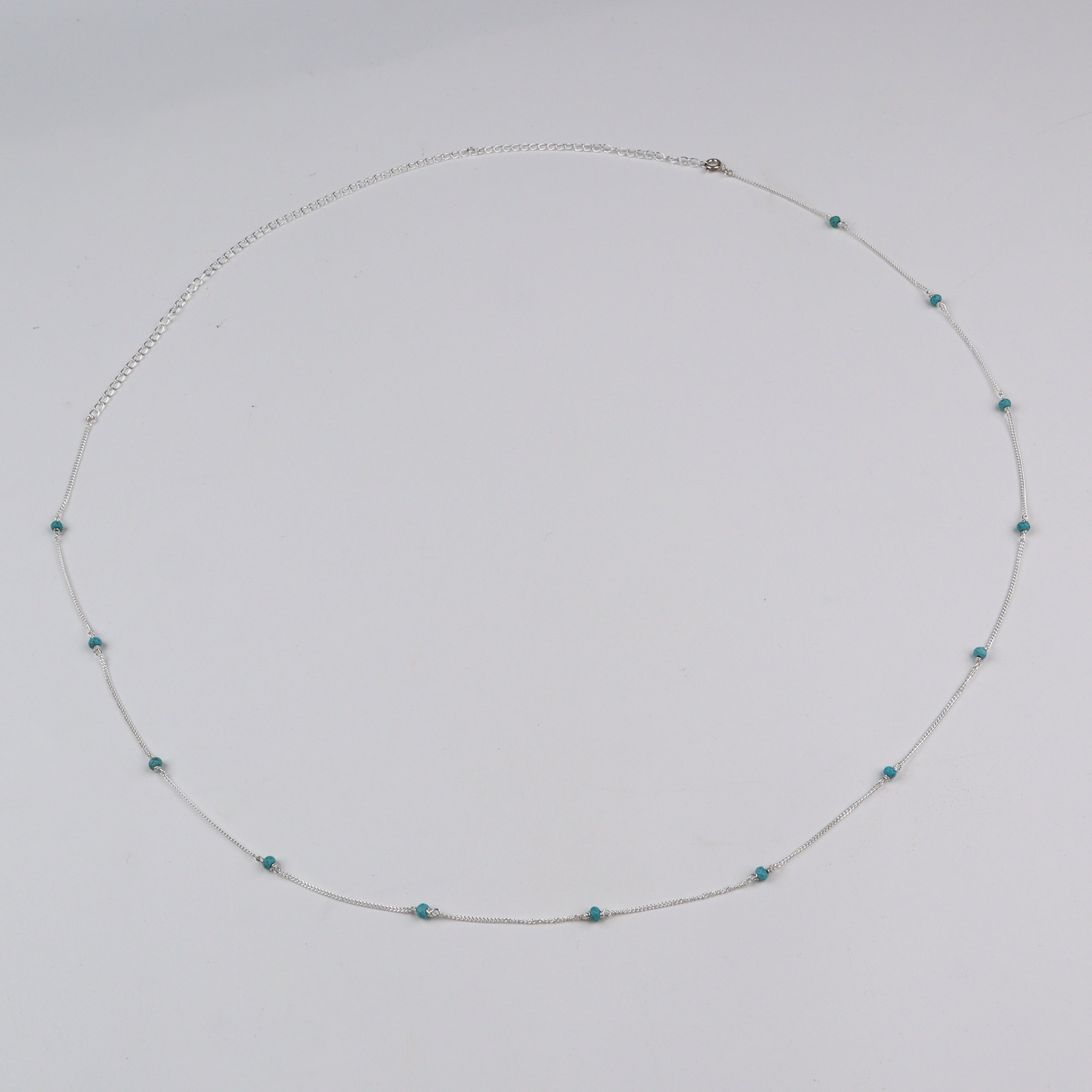 Silver Waist Chain with Turquoise