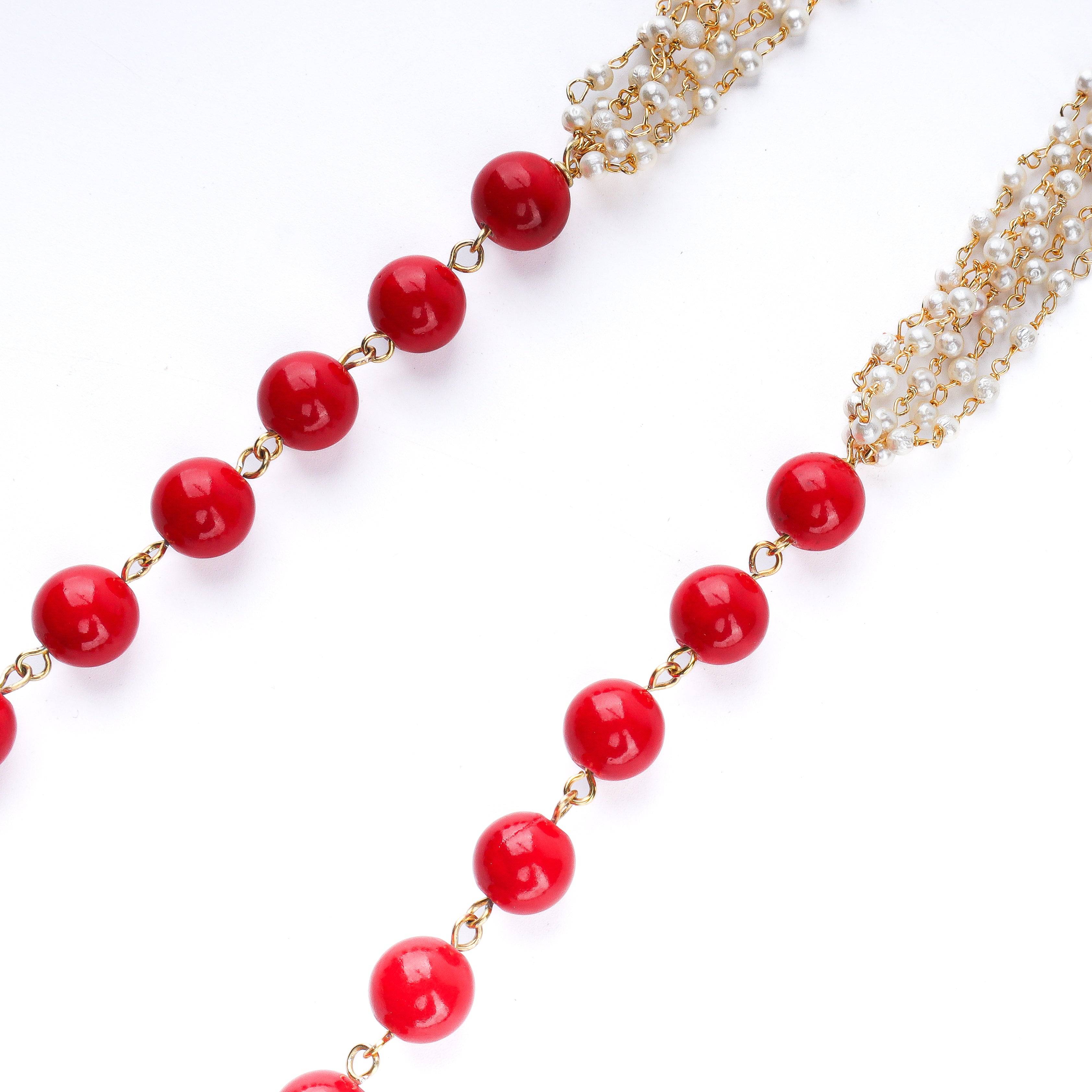 Close-up of 22K gold-plated fashion necklace showcasing intricate detailing, fine craftsmanship, and rich 22K gold plating
