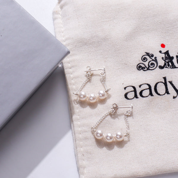 Silver Pearl Earrings