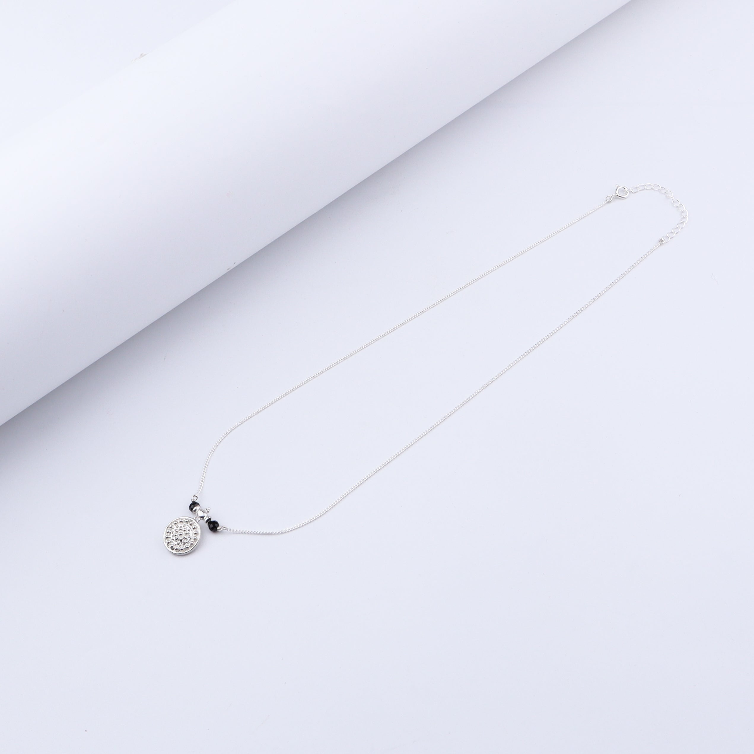 Silver Saaj motif mangalsutra