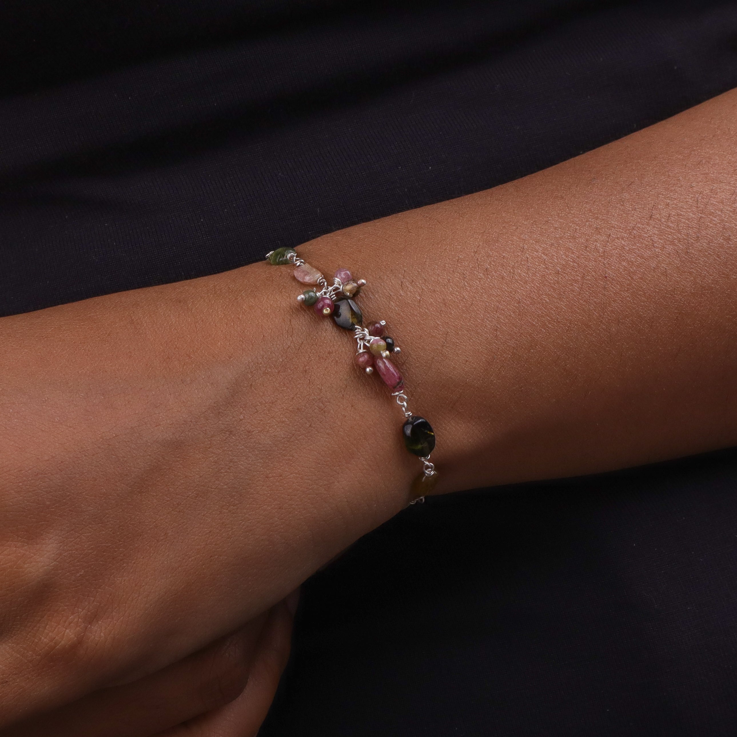 Tourmaline Silver Bracelet (Project Handmade)