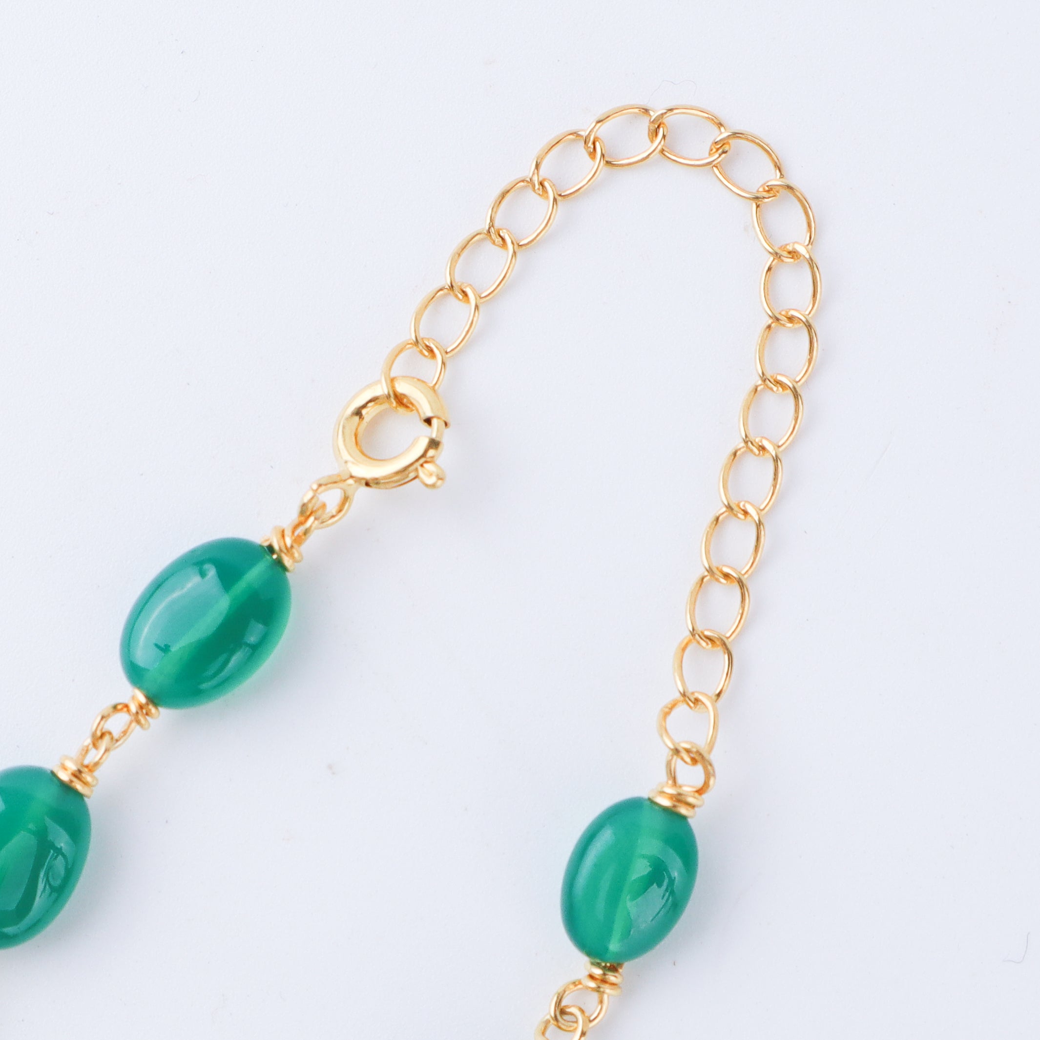 Luxe Green Onyx & Pearl Necklace for festive look