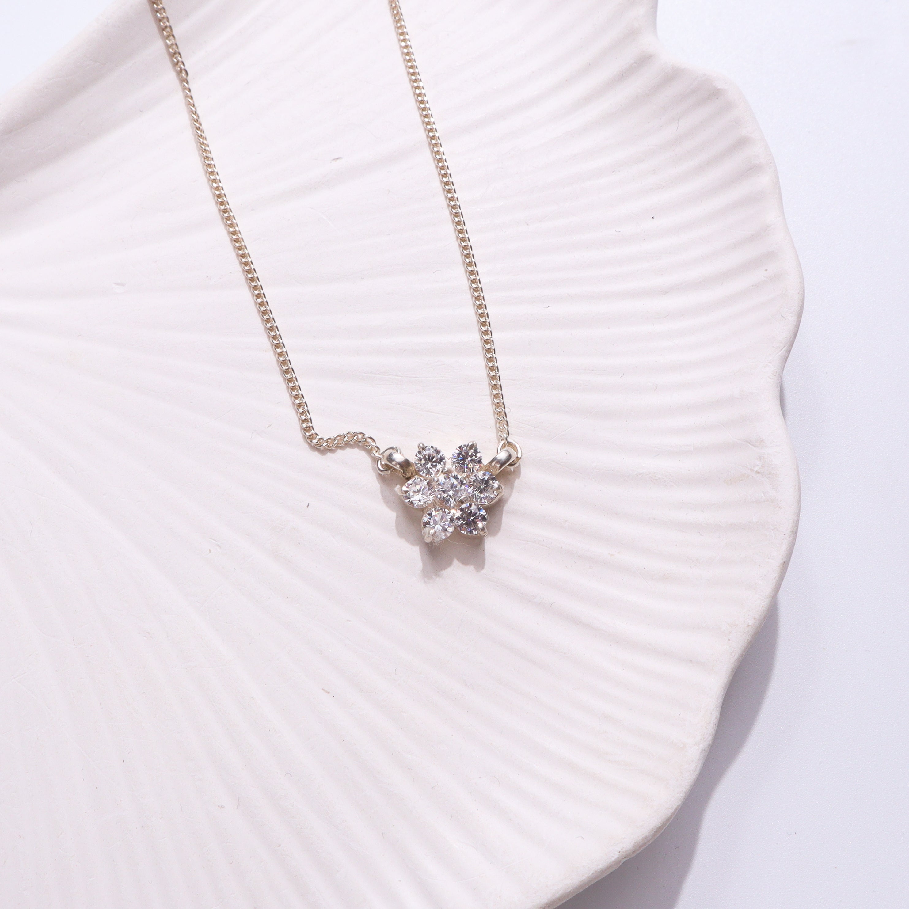 CZ flower chain - Big | CZ | 92.5 Silver