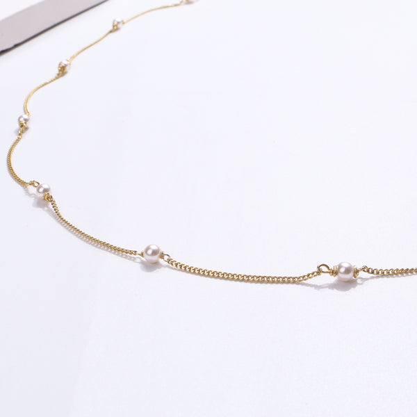 Waist chain / Kamar bandh : Classic Pearl Chain | Gold plated