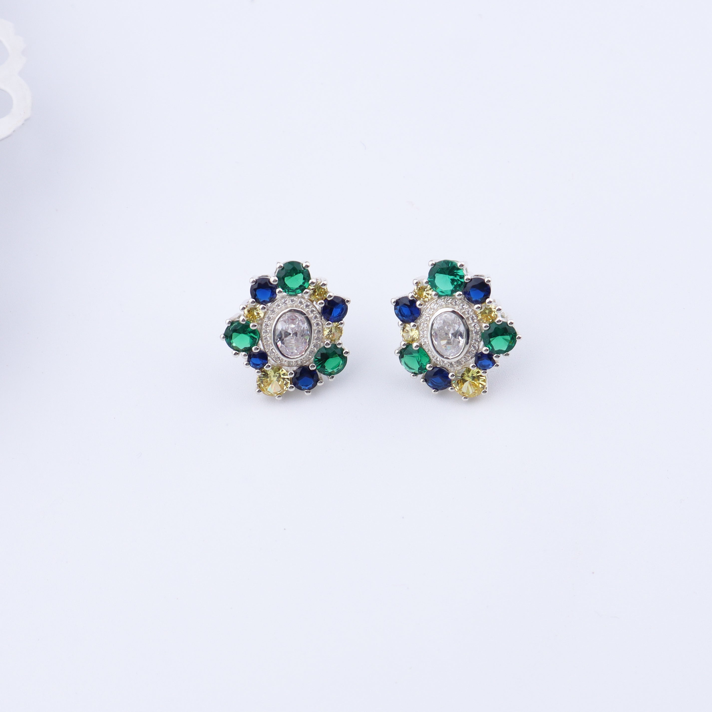 Silver Midnight Bloom Earrings