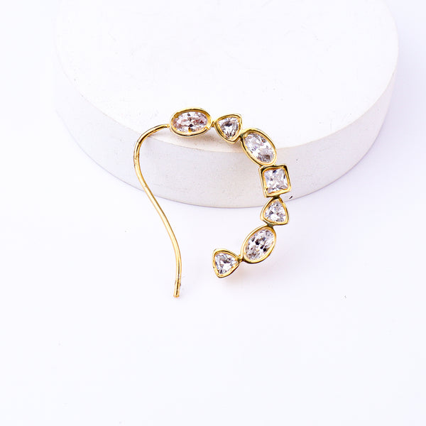 silver small nath stones on left side for everyday styling