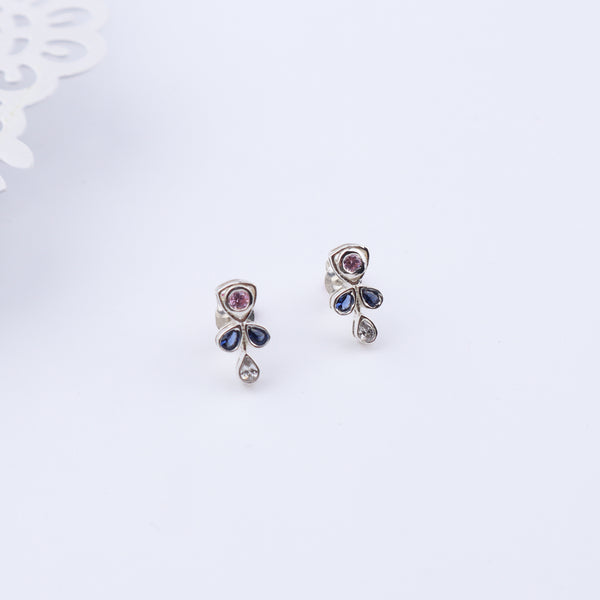 Silver Frosted Petal Set (Without chain)