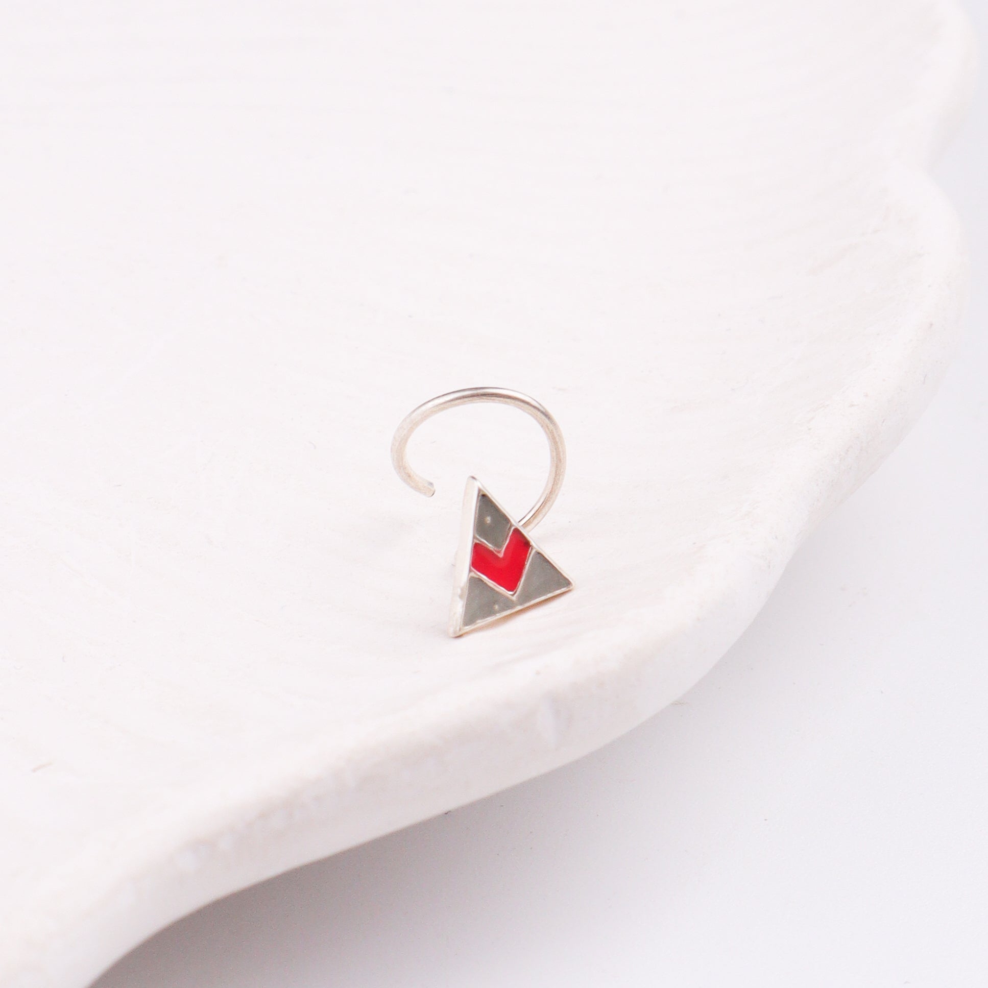 Triangle Nose pin ( Pierced )
