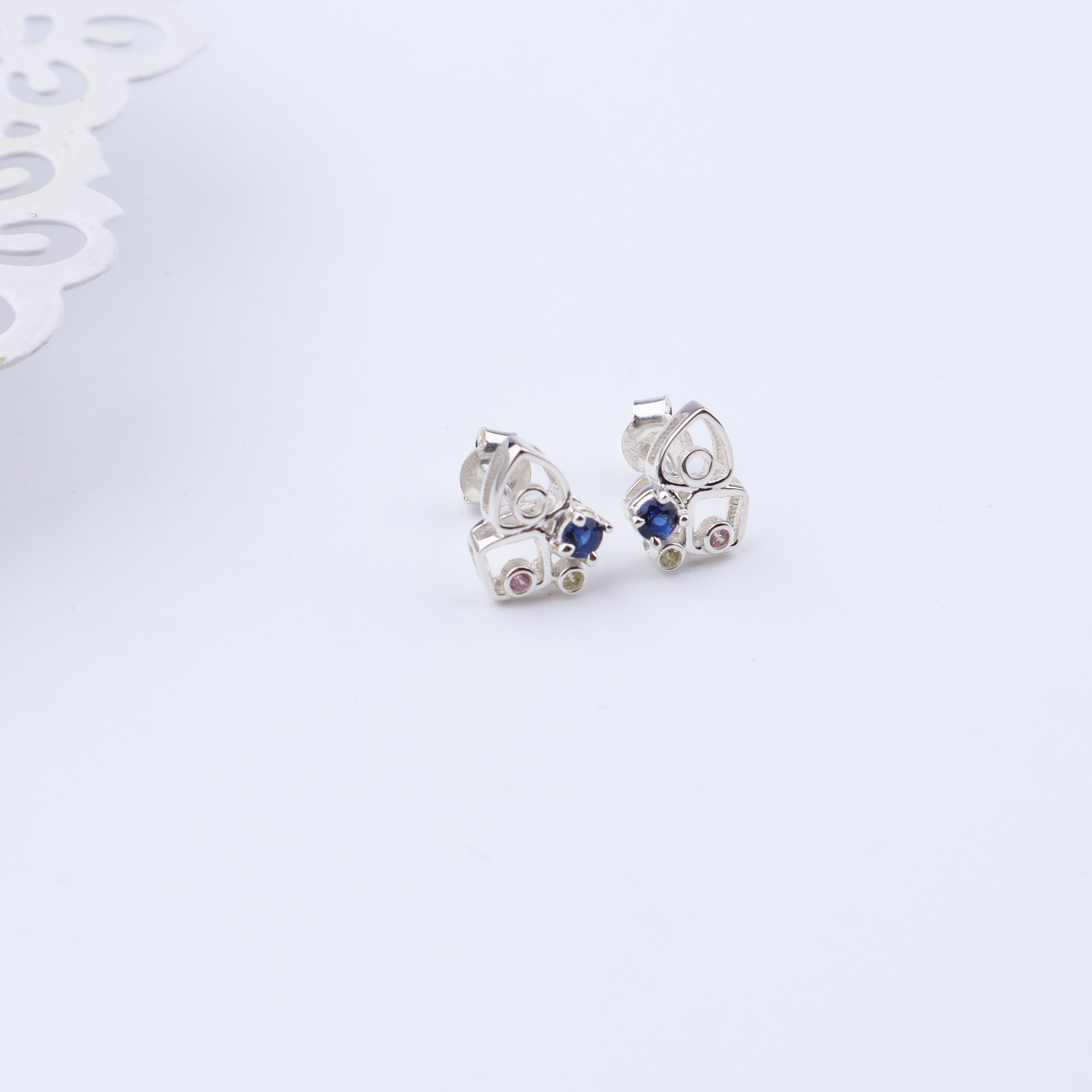 Silver Vivid Bloom Set (with chain)