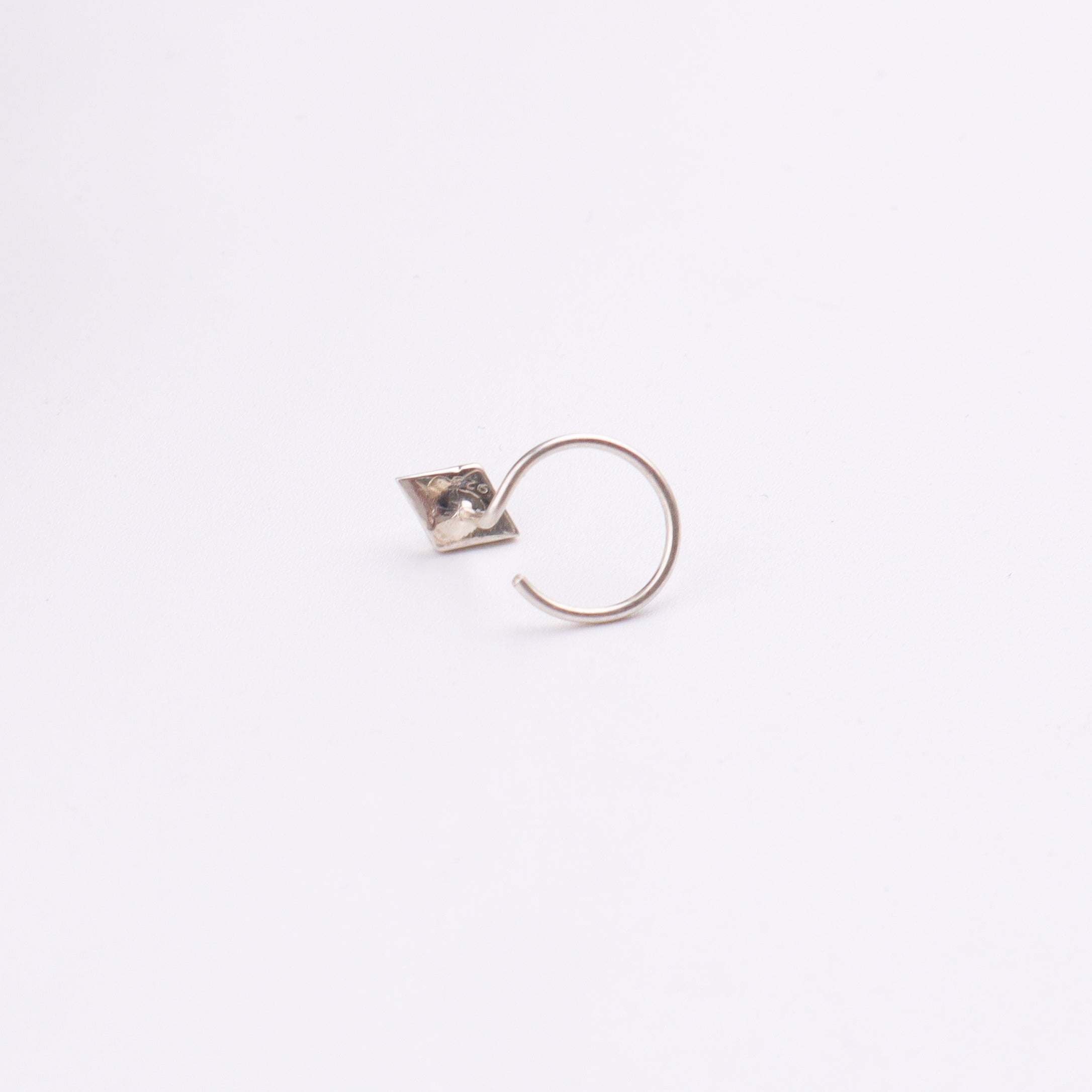 Diamond Nose pin ( Pierced ) - Blue , Turquoise