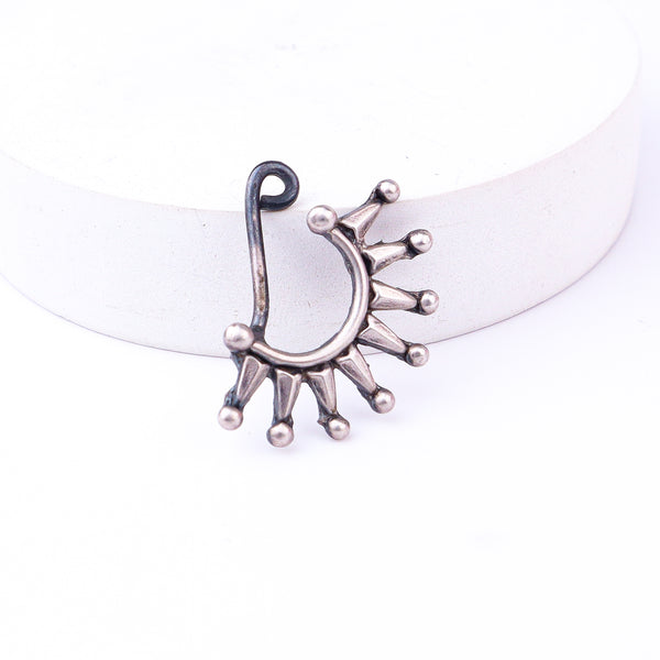 wear silver kiran nath left clip on for traditional styling