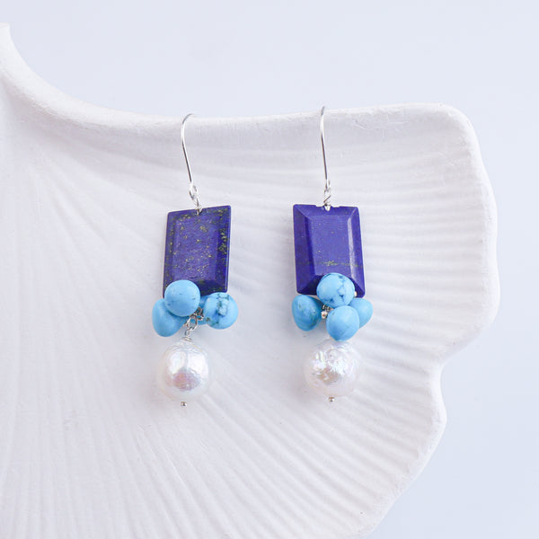 Lapis Cascade Earring