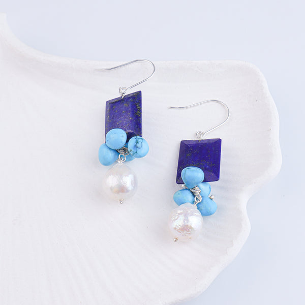 Lapis Cascade Earring