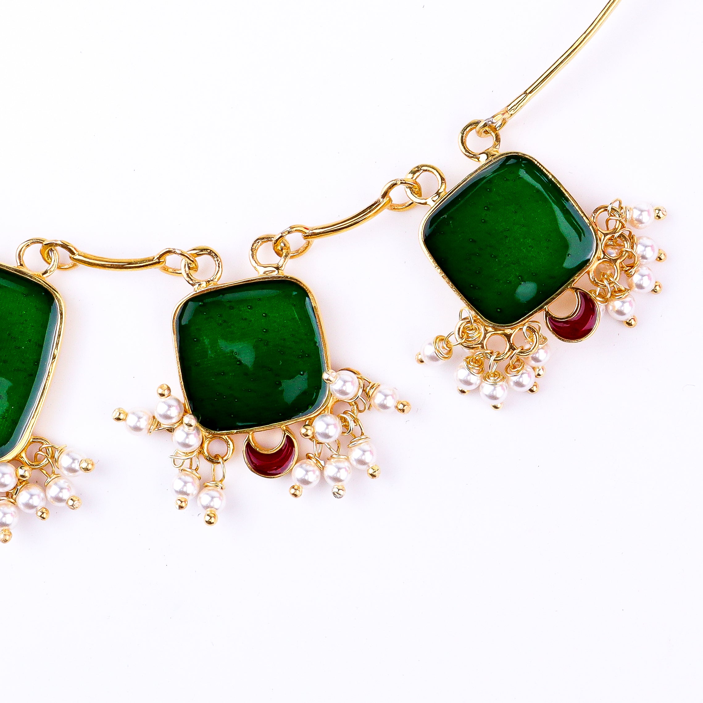 Handmade Meenakari Set| 92.5 Silver | 22K Gold Plated