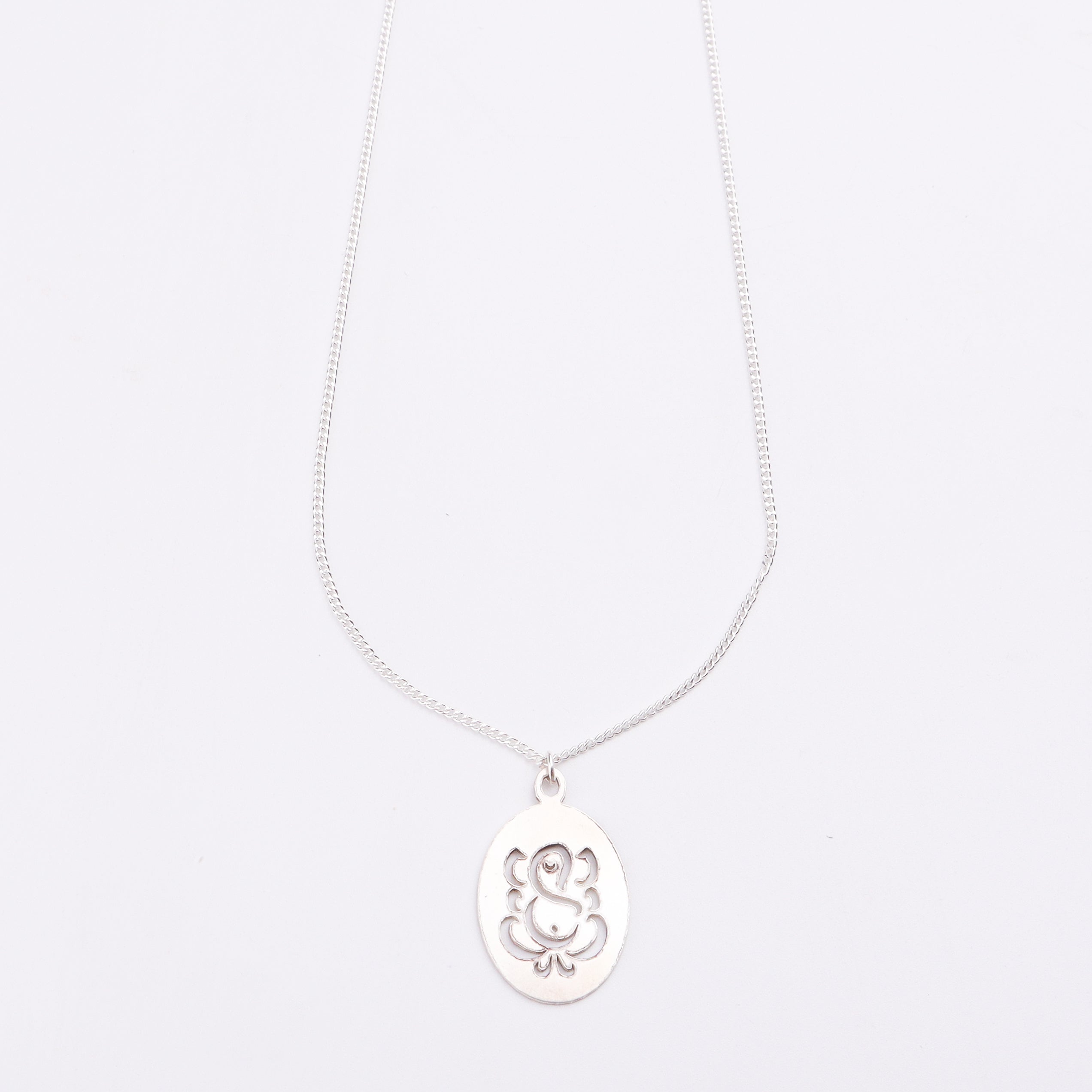 Ganesha Pendant with Silver Chain for Men