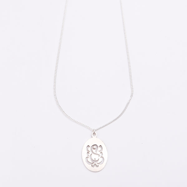 Ganesha Pendant with Silver Chain for Men