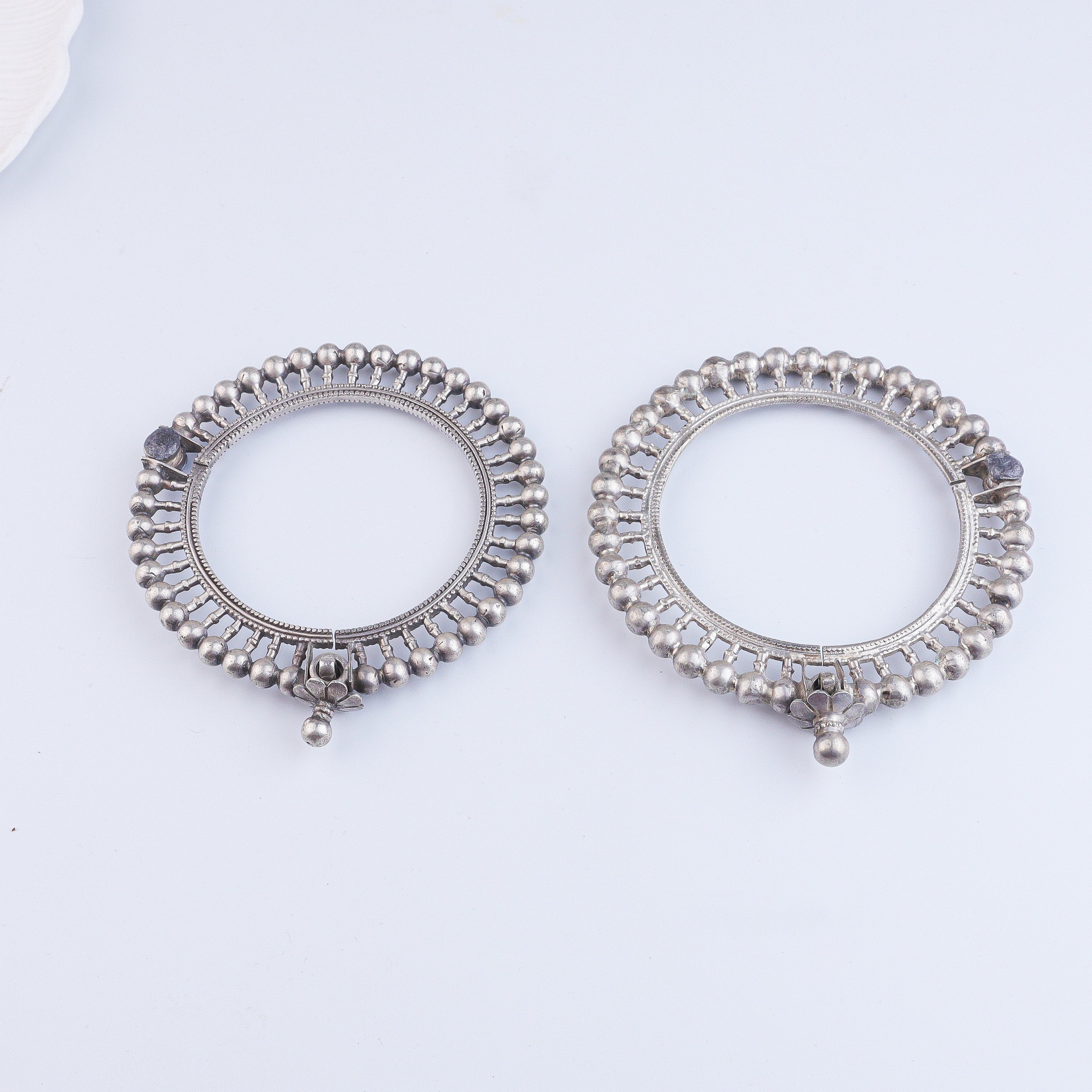 Antique Silver Bangles (Pair)