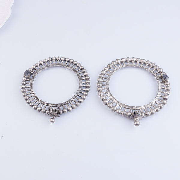 Antique Silver Bangles (Pair)