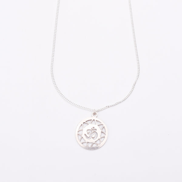 Om Pendant with Silver Chain for Men