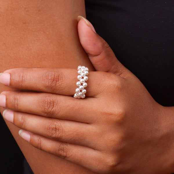 Handmade Pearl Ring | 92.5 Silver