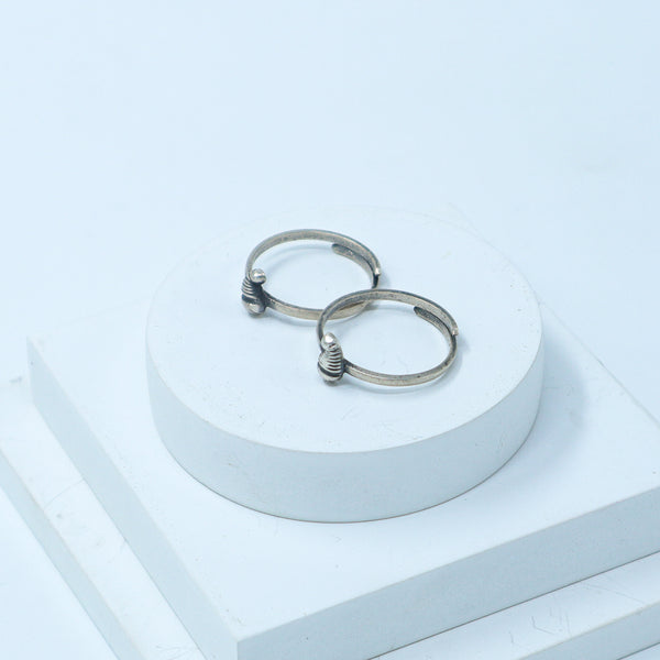 Silver Adjustable Toe ring (Koyari)
