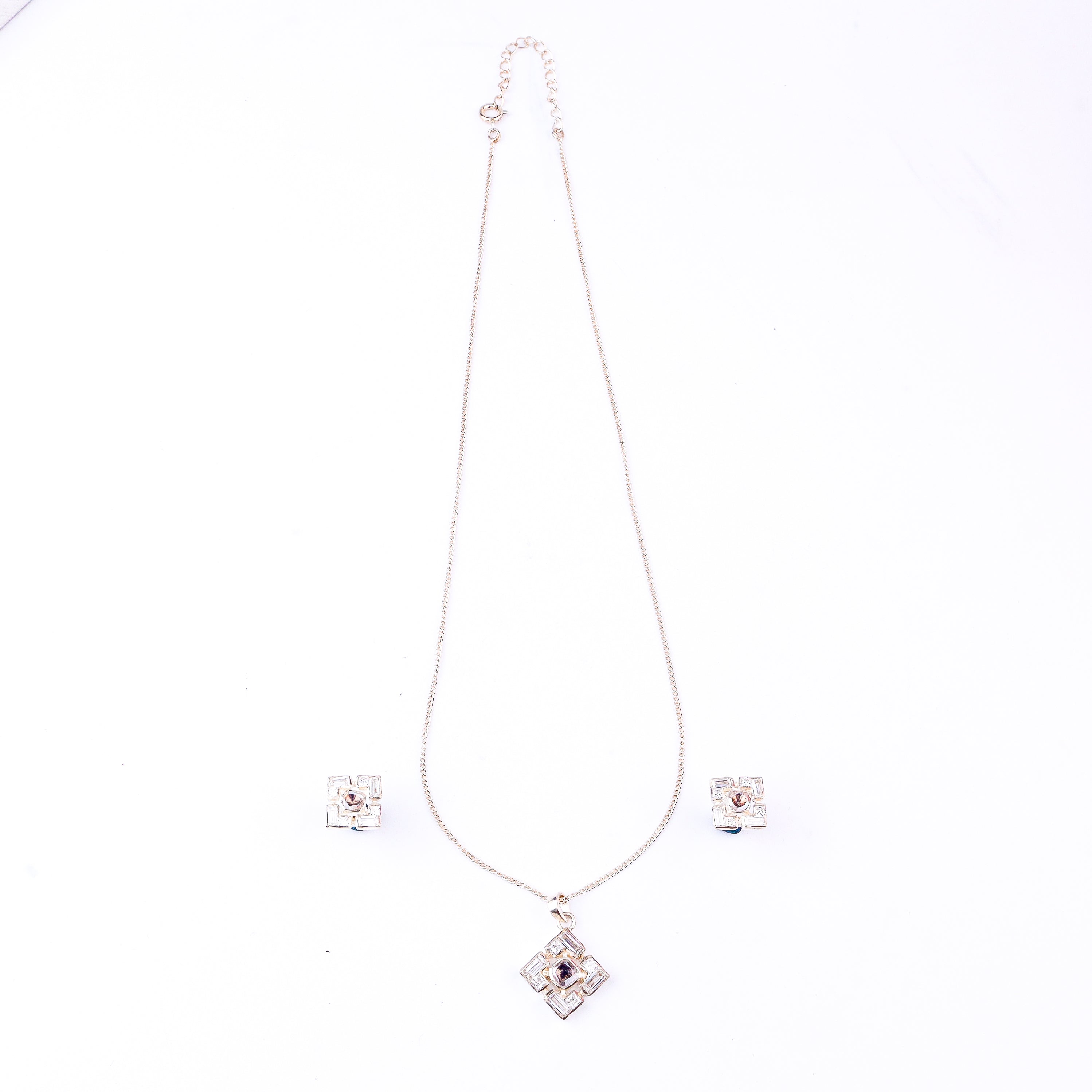 Polki Earrings & Pendant Set (Moissanite)