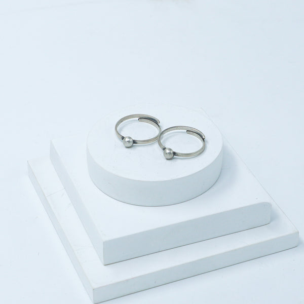 Tiny Silver Adjustable Toe ring (Dome)