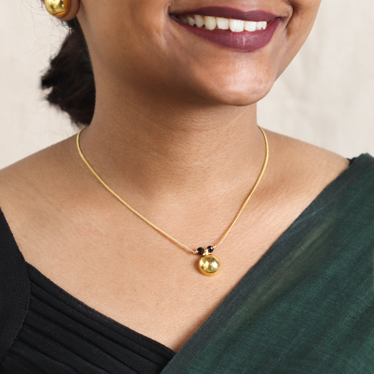 Silver Vatee Mangalsutra |  92.5 Silver | 22K Gold Plated