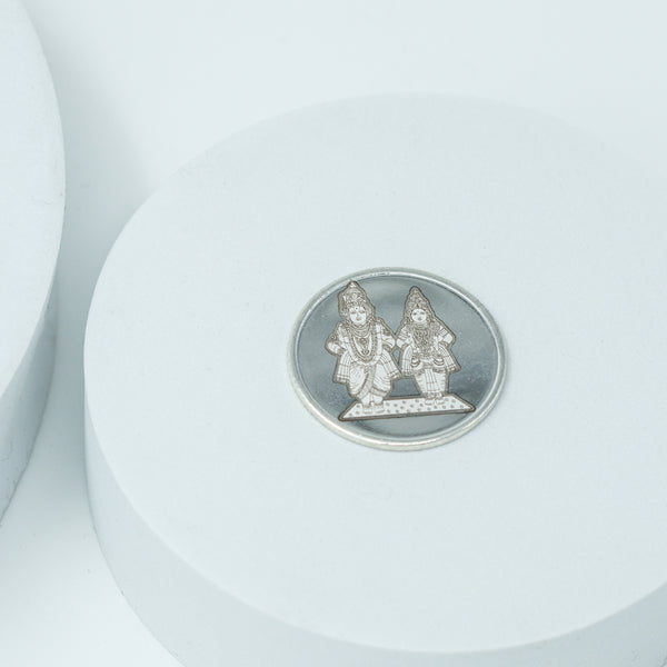 Silver Vitthal Rukmini Coin - 10gm