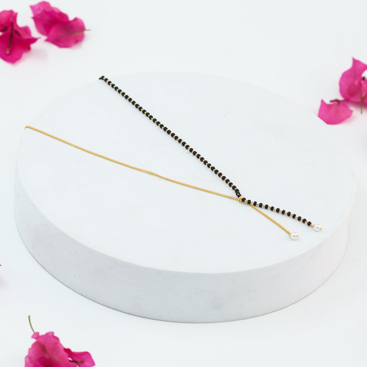Handmade Silver Mangalsutra with Pearls (Gold Plated)